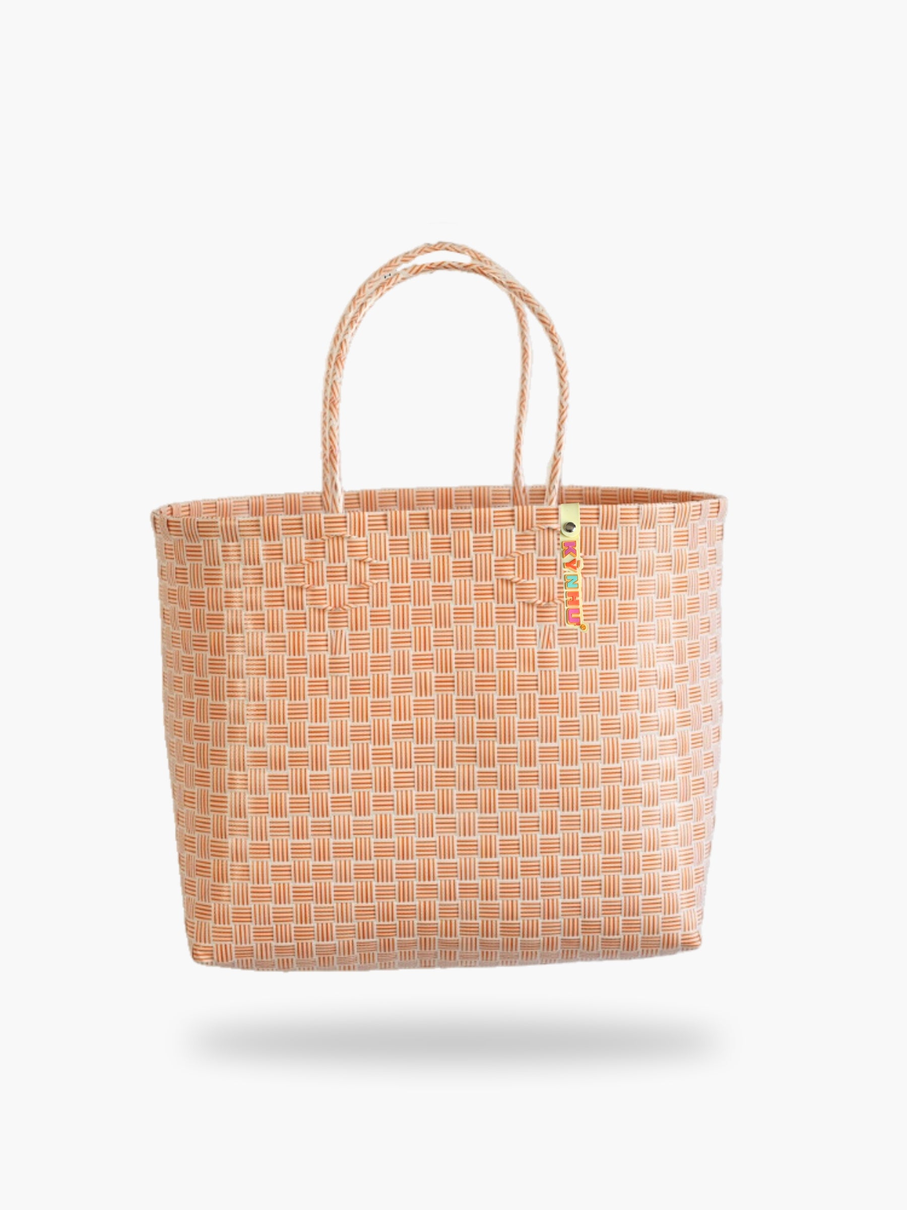 Panier Mandarine Maxi – Panier sac grand format, tressé artisanalement au Vietnam, grandes anses confortables.