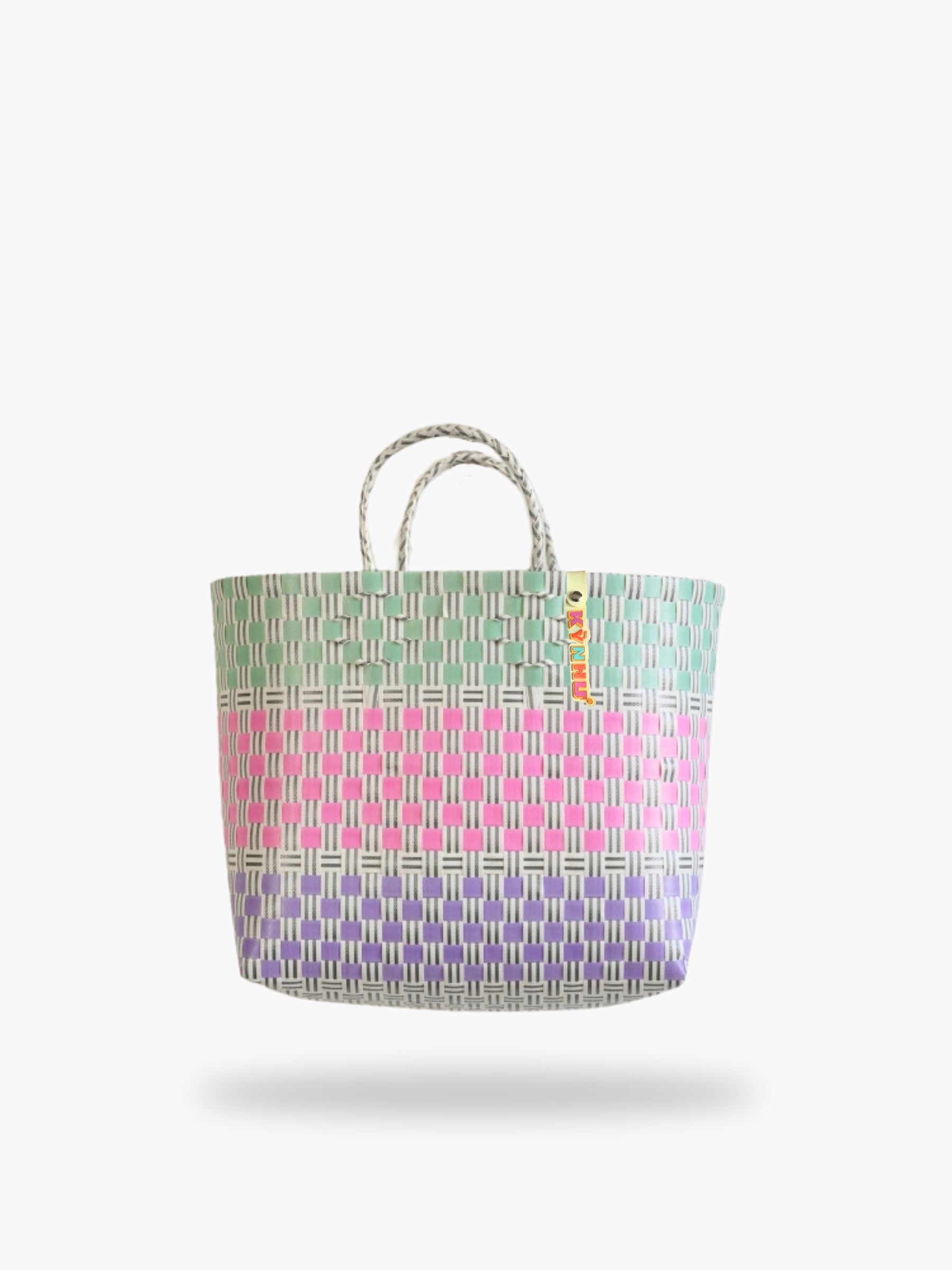 Panier Milkshake Midi – Panier tressé artisanal au Vietnam, nuances pastel douces et raffinées.