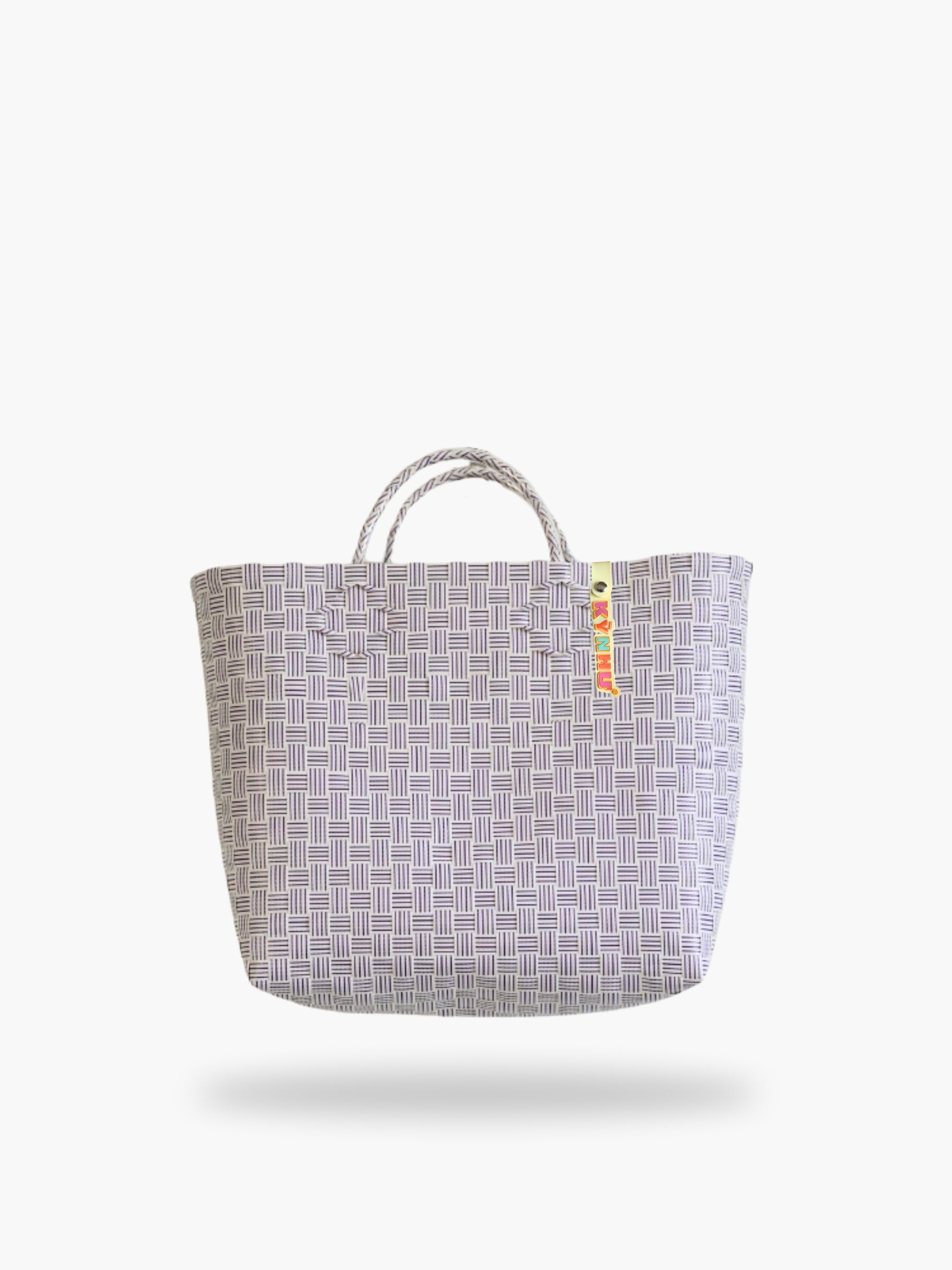 Panier Raisin Midi – Panier cabas tressé à la main au Vietnam, teintes violettes raffinées.