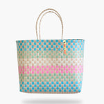 Panier Bubblegum Maxi – Panier sac grand format, tressé artisanalement au Vietnam, grandes anses confortables.