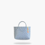 Panier Ciel Mini – Petit panier cabas tressé au Vietnam, bleu ciel doux et élégant.