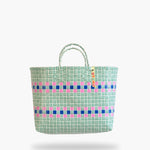 Panier Lime Midi – Panier artisanal tressé à la main au Vietnam, spacieux et coloré.
