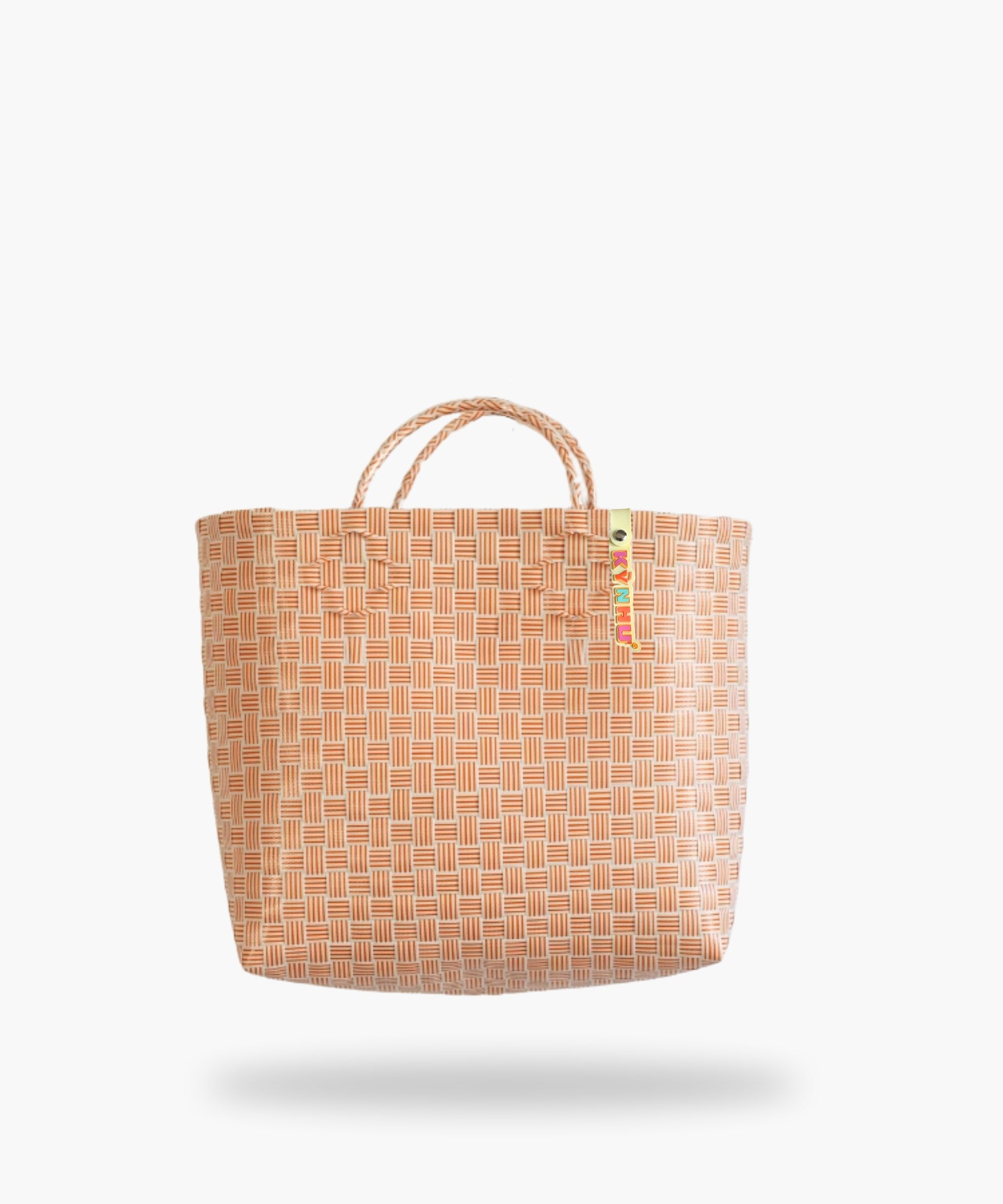 Panier Mandarine Midi – Panier tressé fait à la main, aux couleurs vitaminées, idéal en sac cabas.