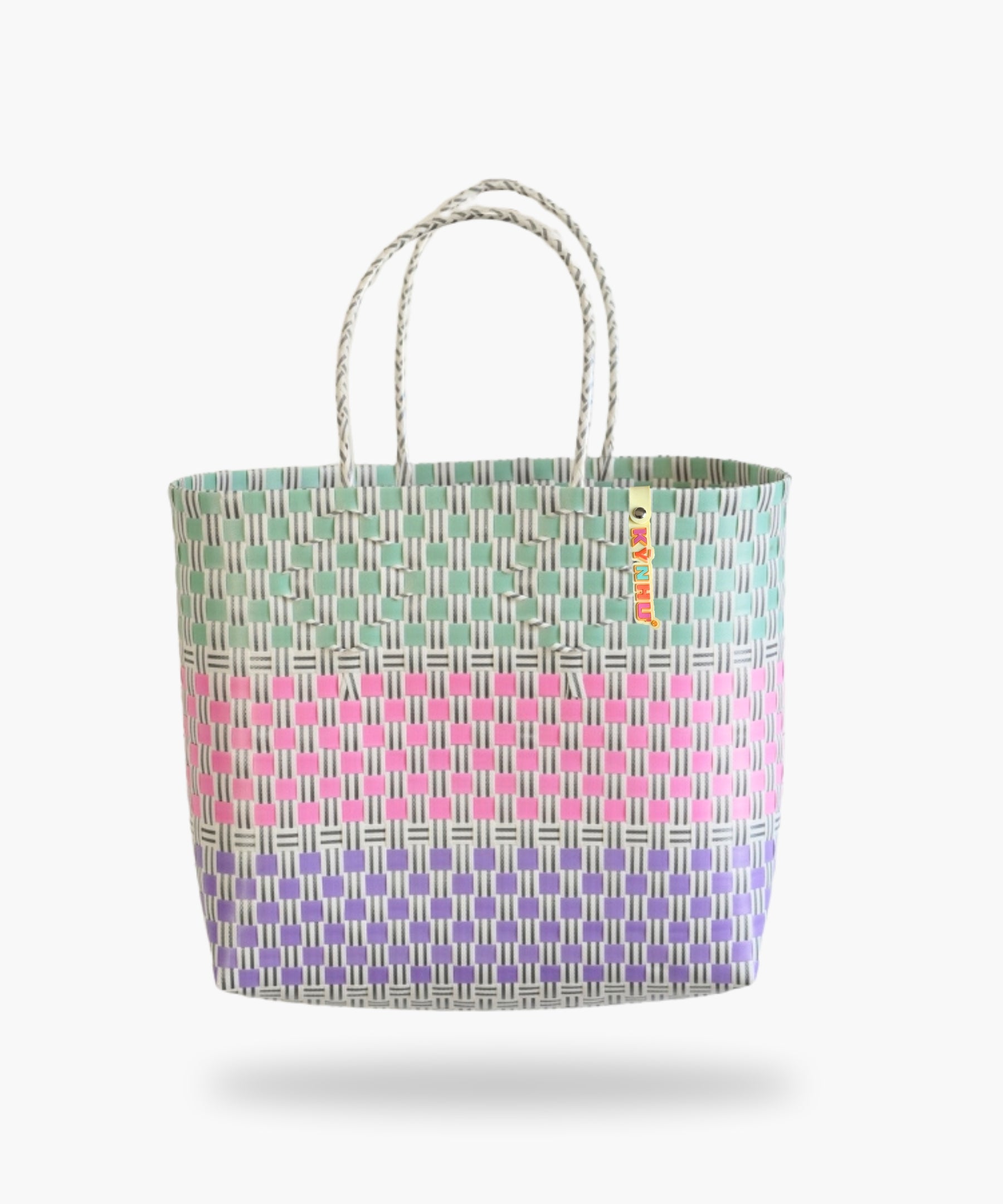 Panier Milkshake Maxi – Panier sac grand format, tressé artisanalement au Vietnam, grandes anses confortables.