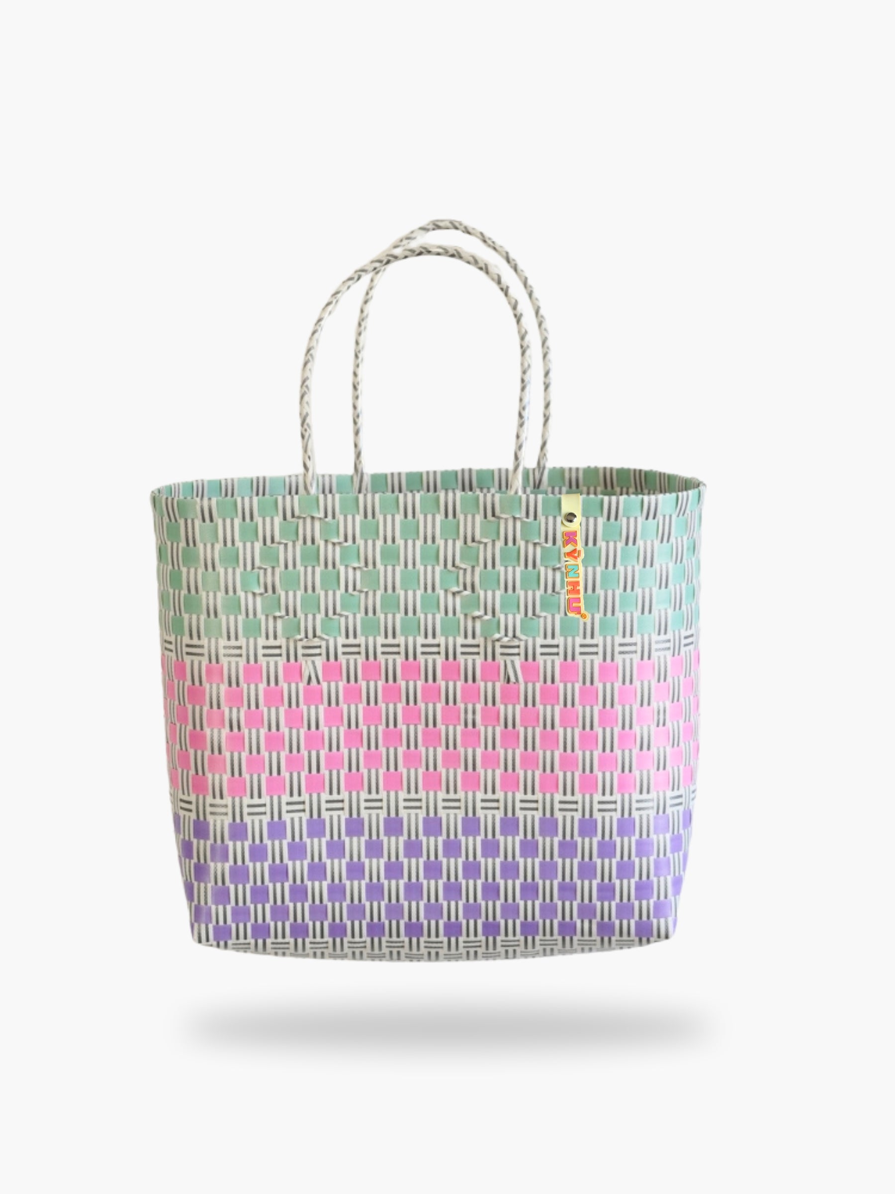Panier Milkshake Maxi – Panier sac grand format, tressé artisanalement au Vietnam, grandes anses confortables.