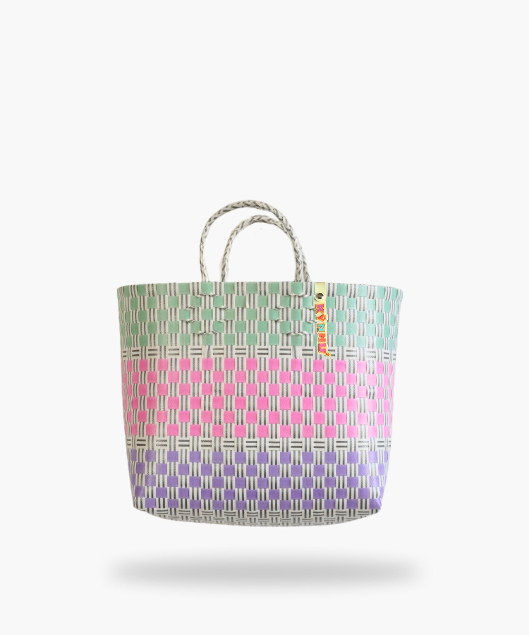 Panier Milkshake Midi – Panier tressé artisanal au Vietnam, nuances pastel douces et raffinées.