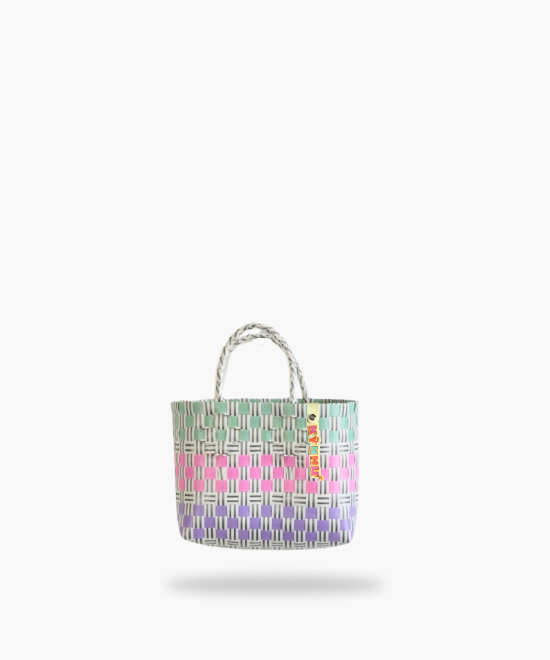 Panier Milkshake Mini – Petit panier cabas pastel, tressé à la main au Vietnam.