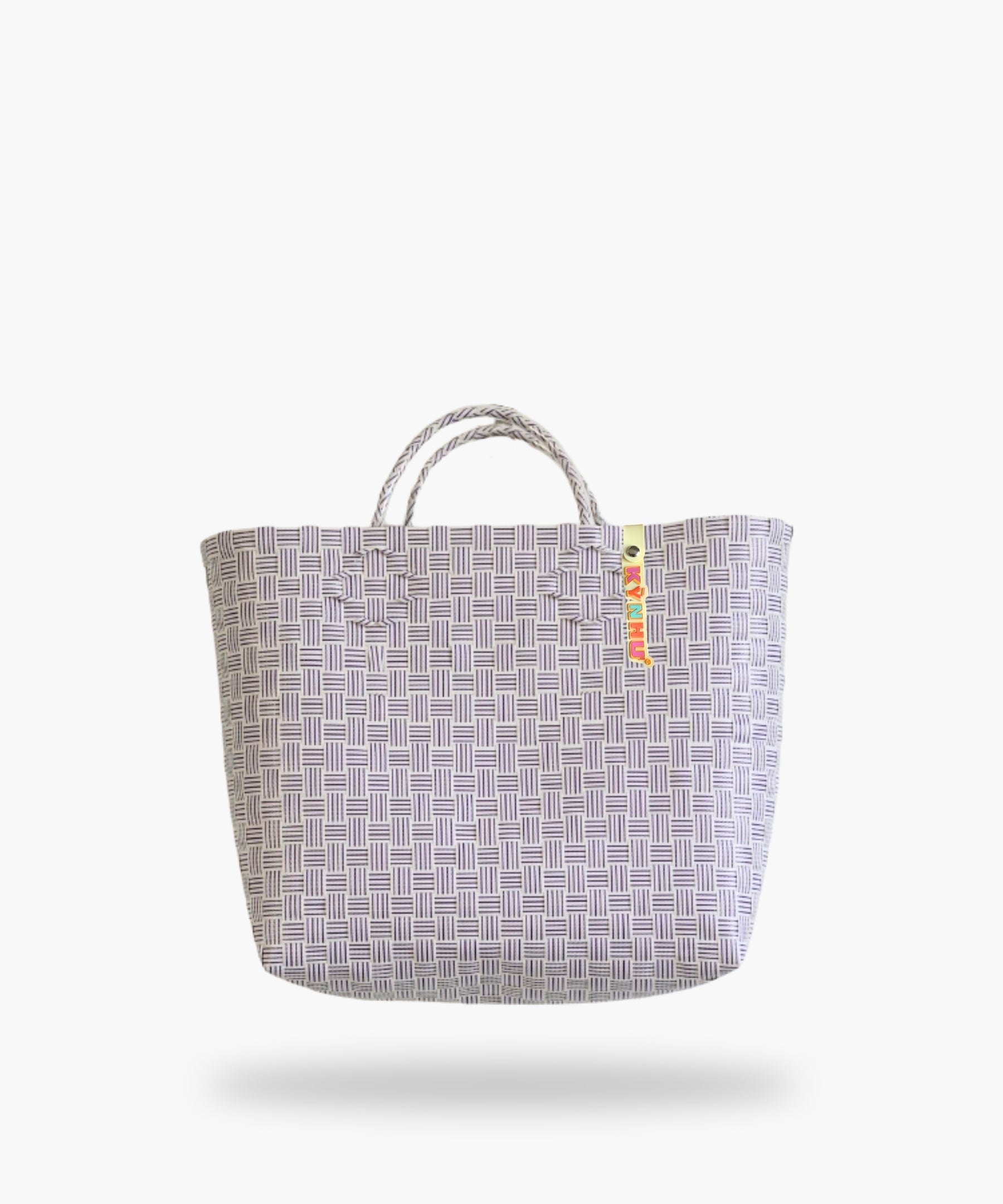 Panier Raisin Midi – Panier cabas tressé à la main au Vietnam, teintes violettes raffinées.